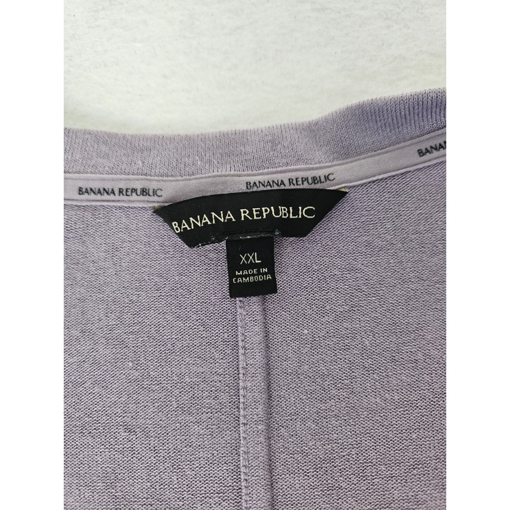 Banana Republic Womens Sz XXL Purple Knit Long Sleeve Tunic Minimalist Classic - Picture 2 of 8